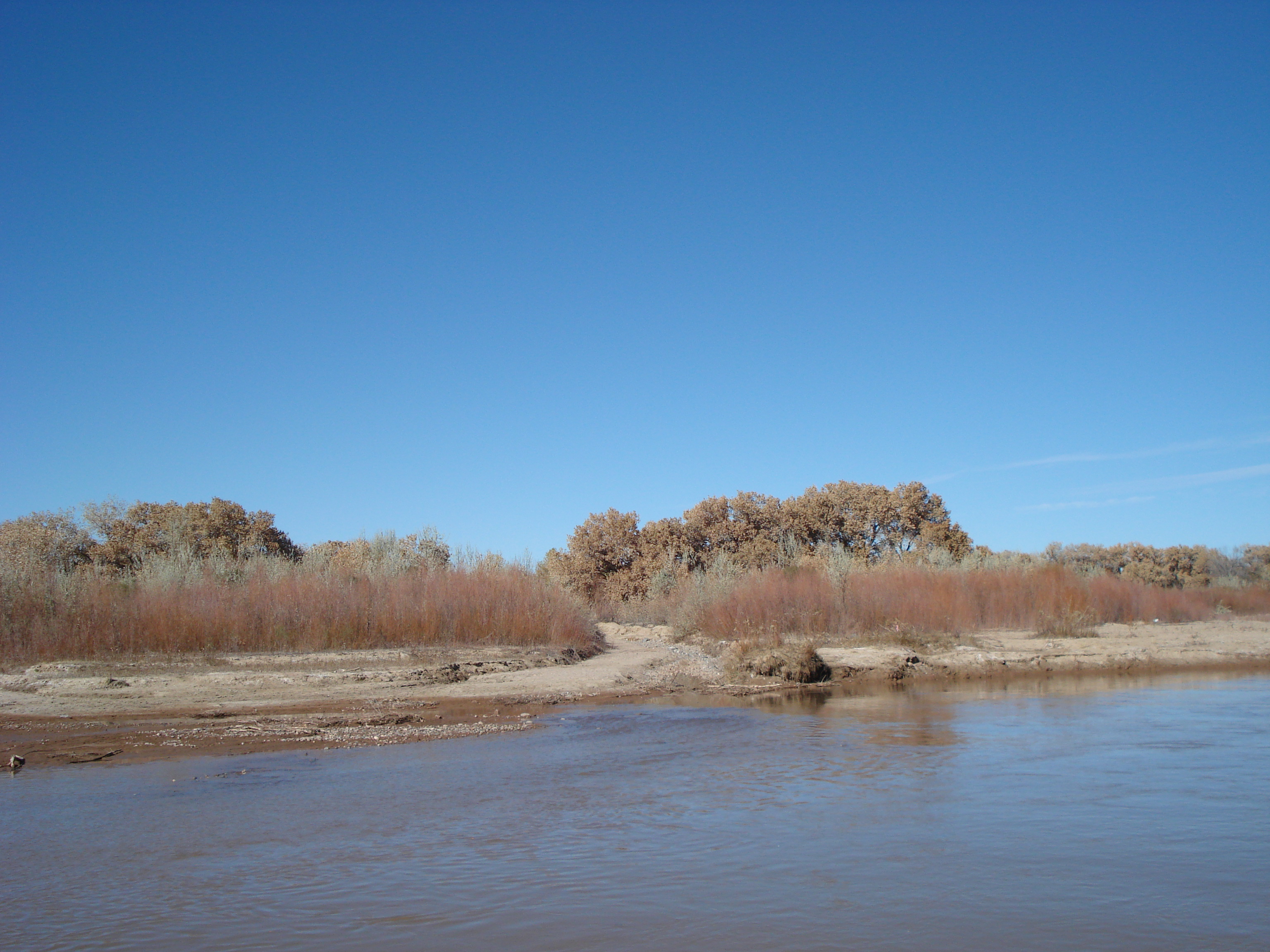 Calabacillas at confluence with Rio Grande