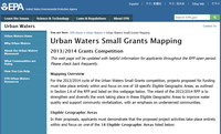 Urban Waters Small Grants Mapping 2013/14